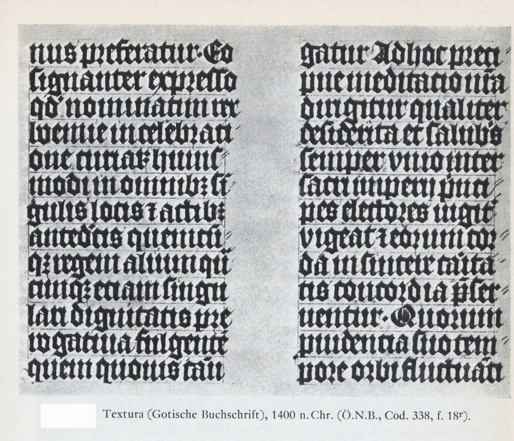 14. Jh-Gotische Buchschrift