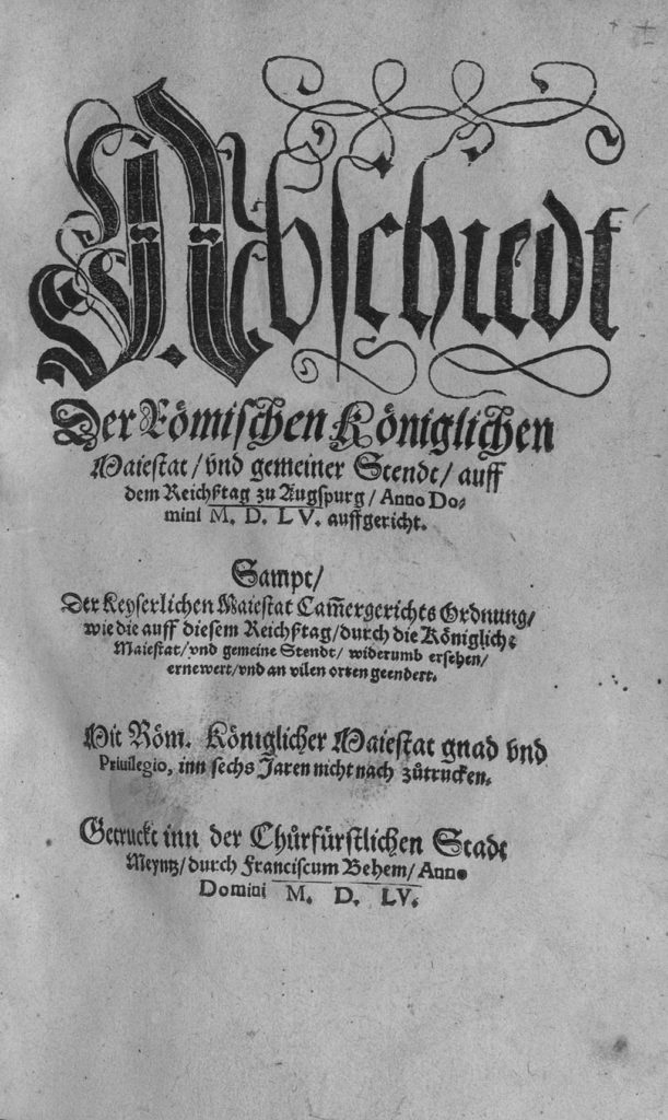 1555-Druck_Augsburger_Reichsfrieden