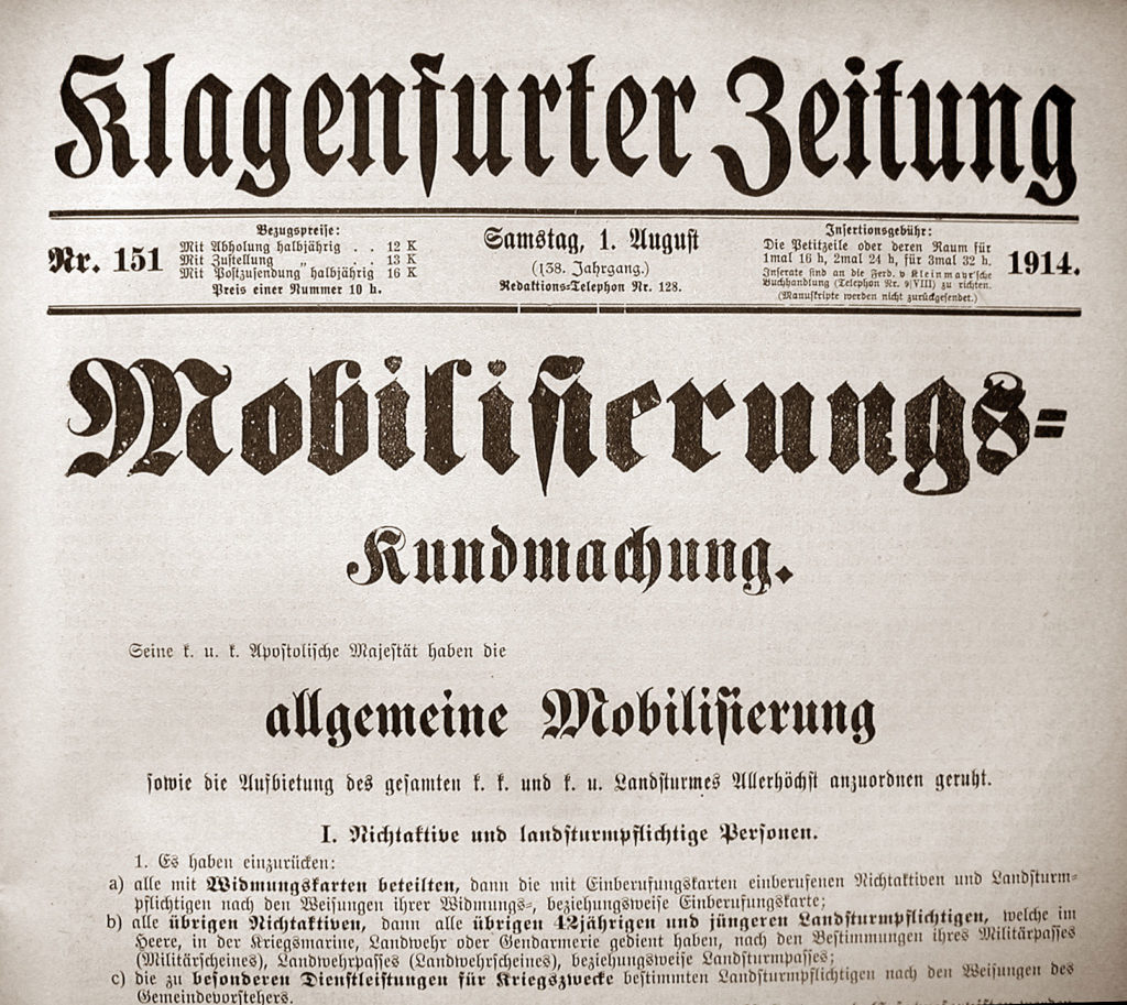 1914-erster Weltkrieg-Mobilisierung